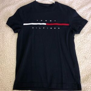 Navy blue Tommy Hilfiger flag logo T-shirt